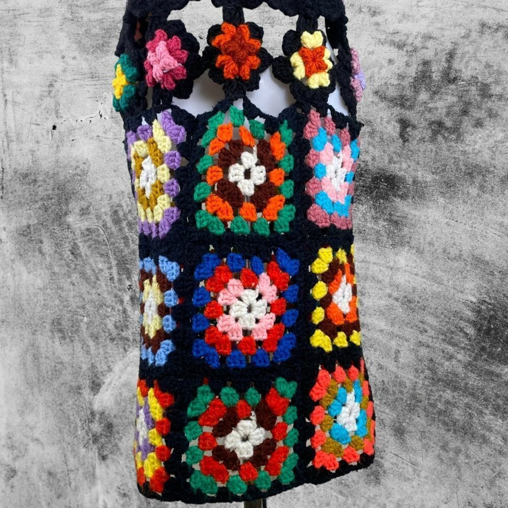 The Series NYC Granny Square Rainbow Dress - Picture 10 of 12